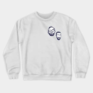 Taskmaster - Greg Davis Alex Horne Faces: simple, graphic, white Crewneck Sweatshirt